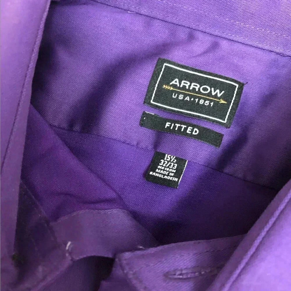 Arrow Fitted Purple Shirt - Picture 2 of 5